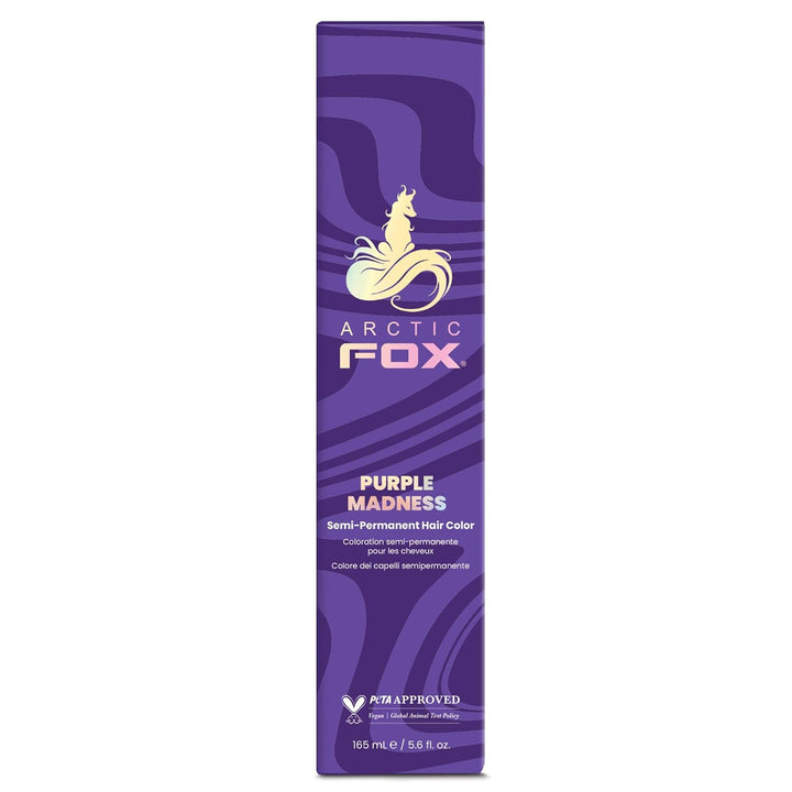 Vegan and Cruelty-Free Semi-Permanent Hair Color Dye (8 Fl Oz, PURPLE AF)