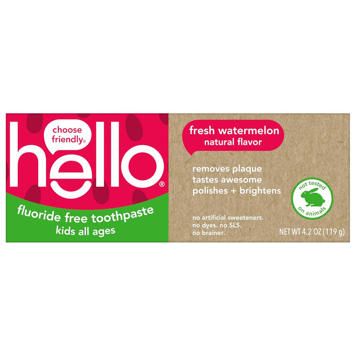 Fresh Watermelon Fluoride Free Kids Toothpaste, 4.2 Oz Tube