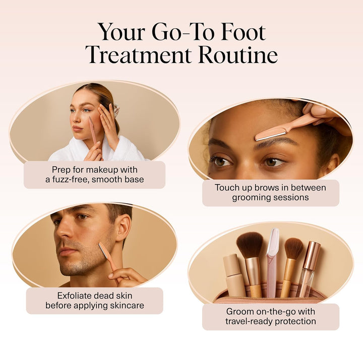 Dermaplane Razor for Women Face – Face Razors for Women & Men, Eyebrow Trimmer & Face Shaver – Exfoliating Facial Razor & Skin Care Tool for Smoother Skin - Terracotta, 12 Pcs