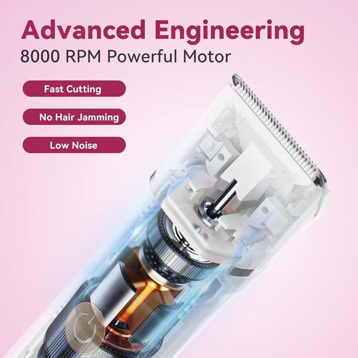 Electric Bikini Trimmer for Women - 4 in 1 Electric Razors for Women, Waterproof Pubic Hair Trimmers and Facial Hair Remover, Replaceable Shaver & Nose Hair Trimmer, Rechargeable Women'S Grooming Kit