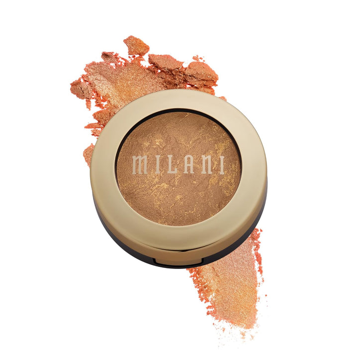 Bronzer Powder - Baked Bronzer Made in Italy, Bronzing Shimmer Highlighter Makeup for Contour -Dolce