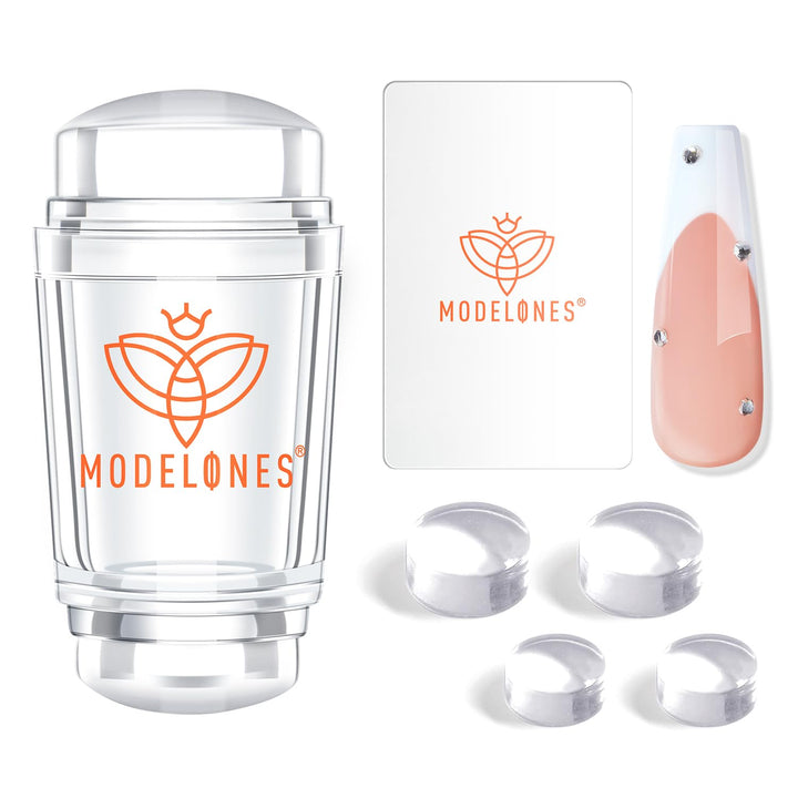 French Tip Tool- 6 Pcs Nail Stamp French Manicure Kit Suitable for DIY Together with Gel Nail Polish Art Tips Printing Tool Kit