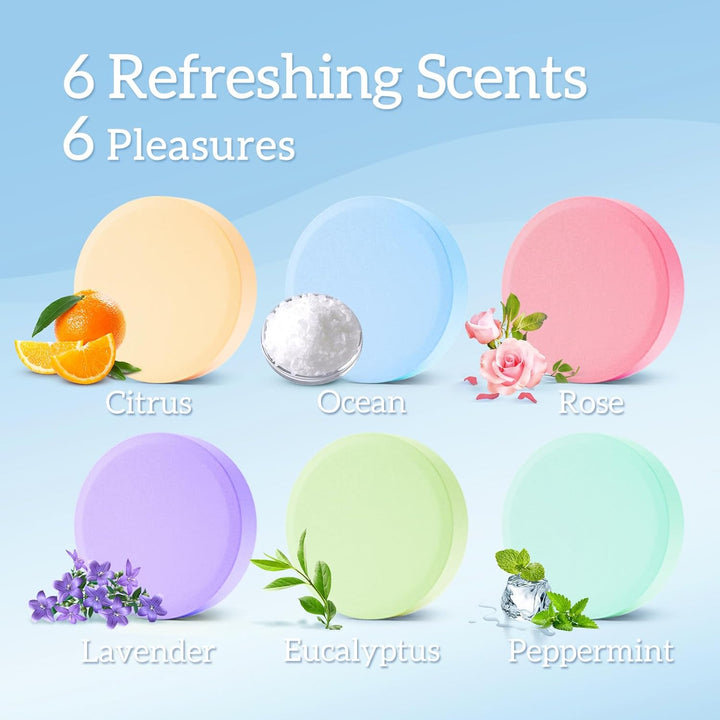 Shower Steamers 6 Count, Scented Shower Bombs with Organic & Natural Fragrance, Self-Care & Relaxation Birthday Gifts for Women Who Have Everything - Valentine'S Day Presents