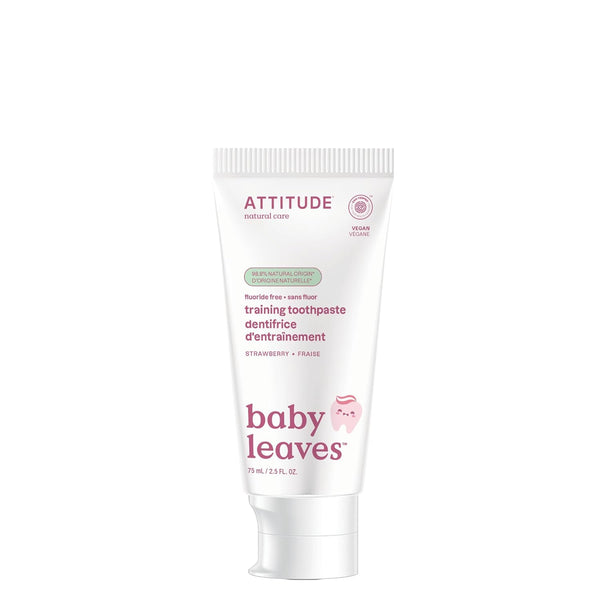 Baby and Child Fluoride-Free Training Toothpaste, EWG Verified, Naturally Derived Ingredients, Vegan, Strawberry, 2.6 Oz