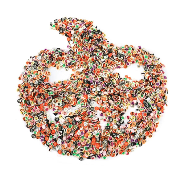 5000PCS Nail Art Slices - Cute Design Polymer Clay Slices for Nail Art, Slime Making, DIY Craft (Halloween)