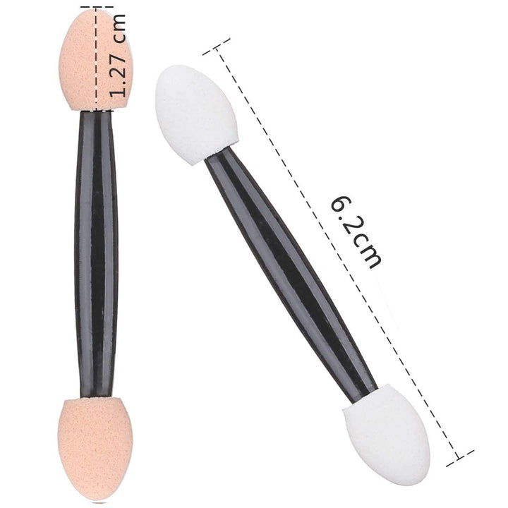 Disposable Dual Sides Eye Shadow Sponge Applicator Eyeshadow Brushes Makeup Brush (30Pcs-Black)