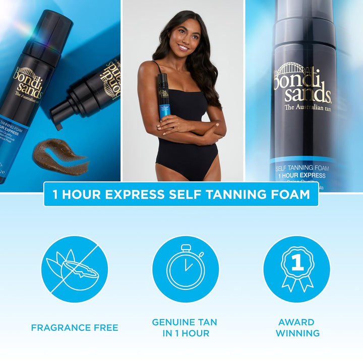 Express Self Tanning Foam, Lightweight, Fragrance Free Self-Tanner for an Even, Streak-Free Tan, 6.76 Fl Oz