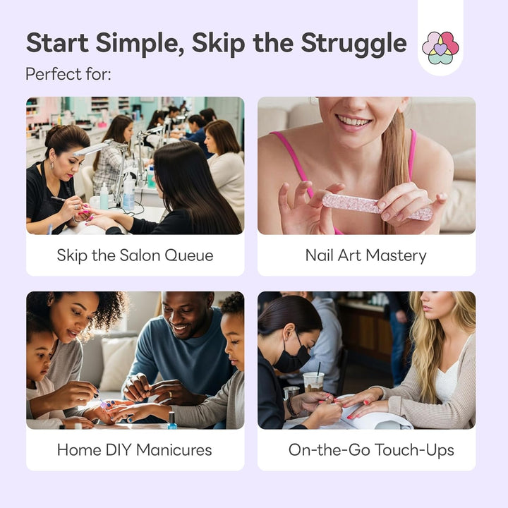 Advanced Acrylic Nail Kit for Beginners: 30G Clear Acrylic Powder and Liquid Set with Brush Forms Manicure Tools Extension Nails Kit Beginner with Everything for Home DIY Nail Art Salon