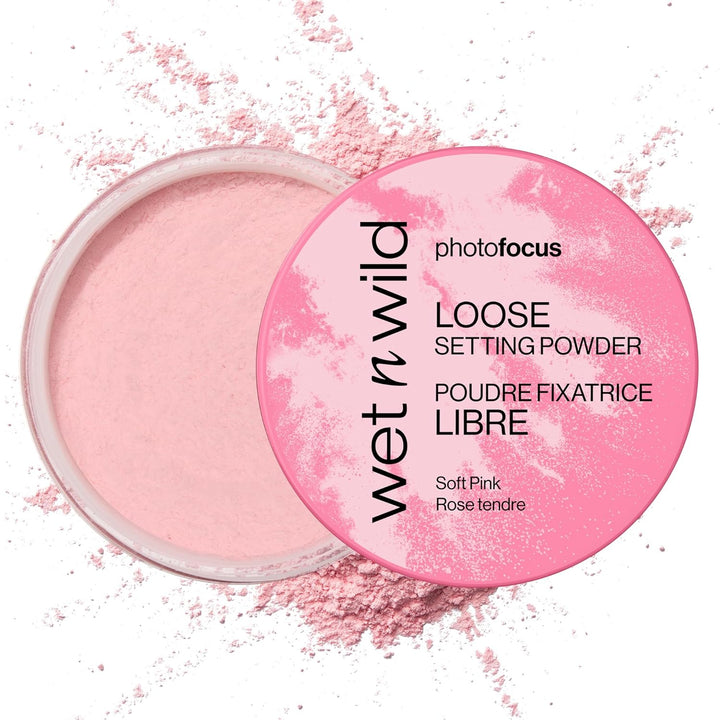 Photo Focus Loose Baking Setting Powder, Highlighter Makeup, Fair to Medium & Tan Skin Tones - Translucent