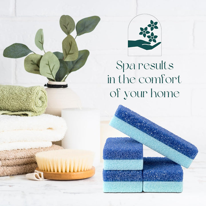 Pumice Stone for Feet- Foot Scrubbers for Shower and Foot Tub- Pumice Stone for Feet Callus Remover- Double Sided Foot Scrubber Dead Skin Remover- 4 Pack