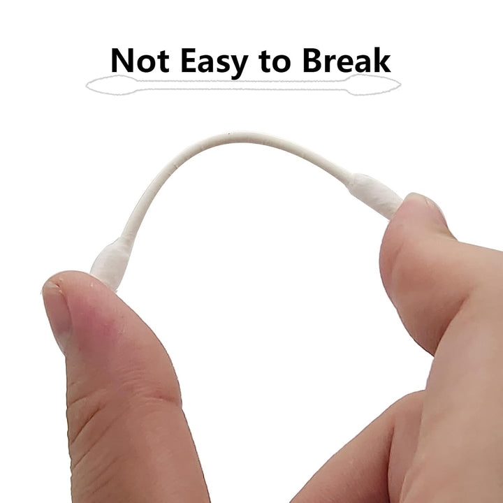 Pointed Tip Cotton Swabs,500 Count Cotton Buds,Double Precision Tips with Paper Stick for Personal Care and Makeup