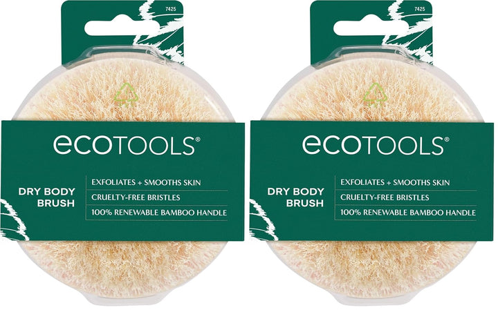 Dry Body Brush, Cruelty-Free Bristles Exfoliate & Smooth Skin, Dry Brushing Removes Flaky Skin, May Help Improve Circulation & Tone, Eco-Friendly Skincare Tool, Vegan & Cruelty-Free, 1 Count