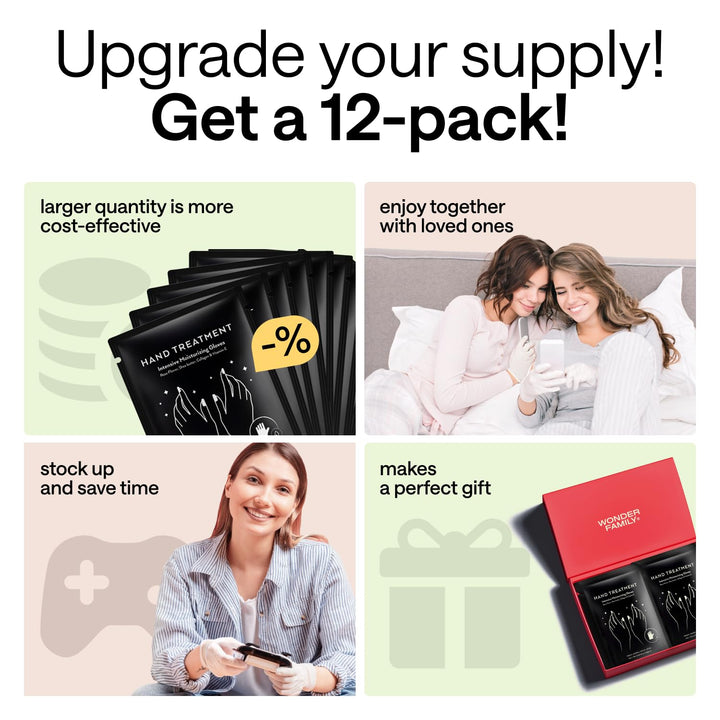 Korean Hand Mask – Moisturizing Gloves for Dry Hands for Women & Men – Korean Hands Moisturizer, Collagen Mask Overnight Hand Therapy with Serum, Lotion & Cream – White Cotton Gloves for Sleeping