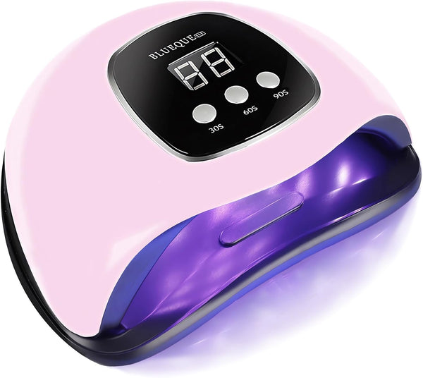 UV Light for Nails, 48W UV LED Nail Lamp for Gel Polish, Fast Nail Dryer with Automatic Sensor, 3 Timer Setting, Small and Portable, LED Nail Light for Fingernail and Toenail
