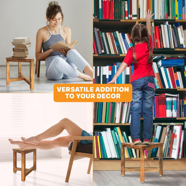 Shower Foot Rest 12 in - Shower Stool for Shaving Legs, Small Corner Bathroom Bench Suitable for Small Shower Spaces - Bath Seat, Spa Foot Rest Shaving Stool Corner