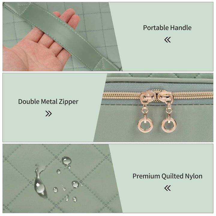 Nail Polish Organizer Case, Nail Supplies Storage Box Holds 45 Bottles Nail Polish & Nail Lamp, Travel Nail Tech Carrying Case, Nail Kit Bag for Nail Stuff & Manicure Tools