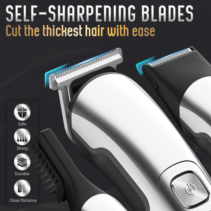 Beard Trimmer for Men, Waterproof Electric Razor for Nose, Body, Face & Mustache, Cordless Hair Clippers Shavers Grooming Kit, Gifts for Men Husband Father