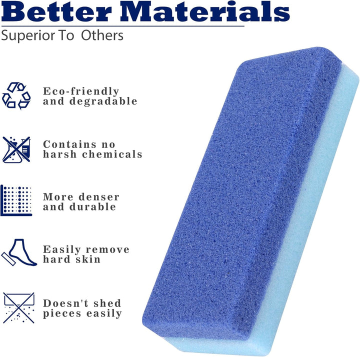 6 Pack Foot Pumice Stone for Feet Callus Remover,  Pedicure Tools for Feet, Foot Exfoliator and Foot Scrubber Dead Skin Remover Cracked Heel Repair (6-Blue)
