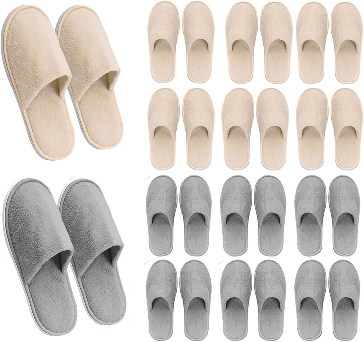 House Slippers - Washable Spa Slippers Non Slip Indoor Guest Slippers for Shoeless Home, Women & Men
