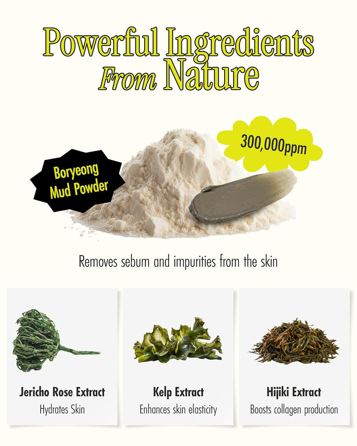 Relief Mud Mask | Cardi B Mud Mask - Body Mud Hydrating & Moisturizing Deep Pore Cleanser Face & Body Mask W/ 91.8% Nature-Derived Ingredients - K Beauty Body Mud (3.72 Fl Oz)