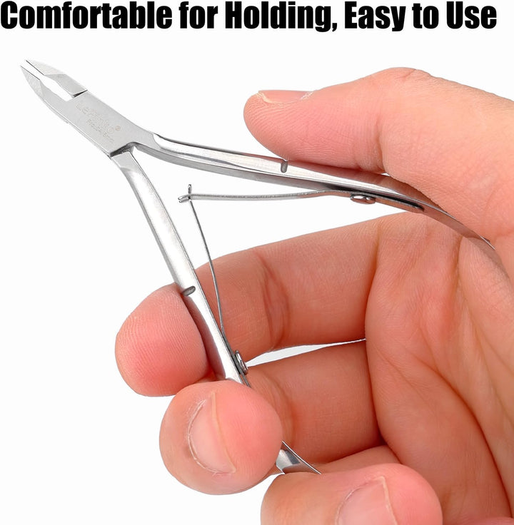 4 Packs Upgraded Cuticle Trimmer Kit, Sharp Dead Skin Clipper, Labor-Saving Cuticula Remover for Fingernail Toenail, Manicure Pedicure Tool for Women Men, 5Mm Jaw