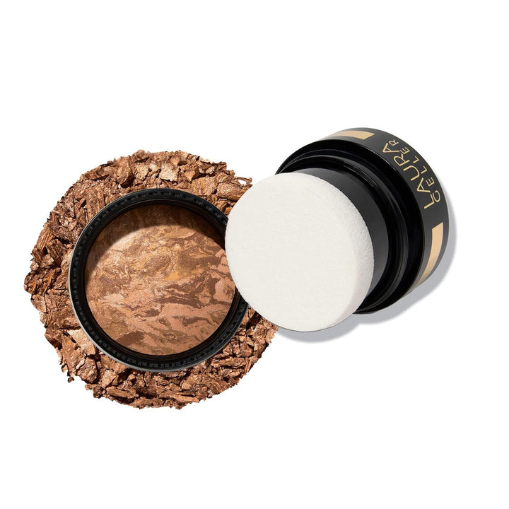 Award-Winning Baked Balance-N-Brighten Color Correcting Powder Foundation - Medium - Buildable Light to Medium Coverage - Demi-Matte Natural Finish