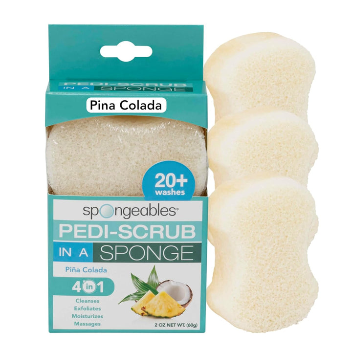 Spongables Pedi Scrub Foot Exfoliating 20+ Wash Sponge