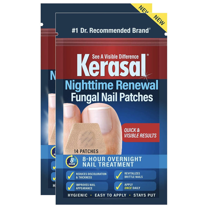 Nighttime Renewal Fungal Nail Patches - 14 Patch - Overnight Repair for Nail Fungus Damage, 8-Hour Treatment Restores Healthy Appearance (Packaging May Vary)