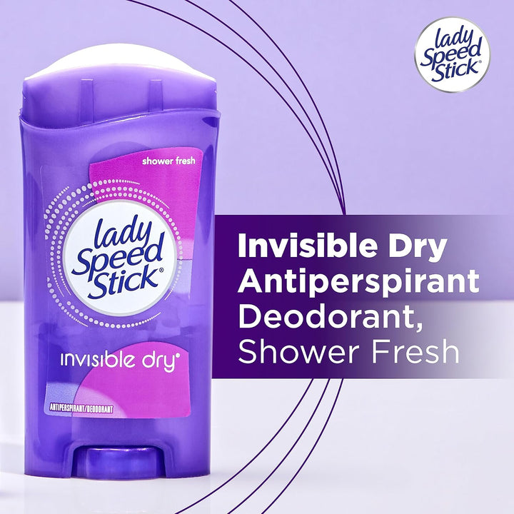 Invisible Dry Antiperspirant Deodorant, Shower Fresh, 2.3Oz, 4 Pack
