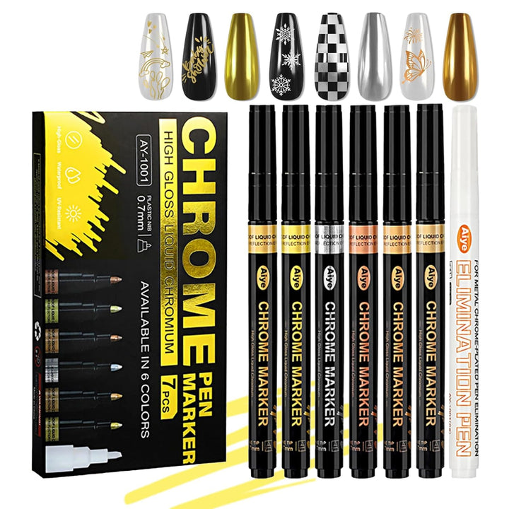 12 Color Nail Art Pens, 0.5 MM Nail Polish Pens Set Drawing Painting Point Liner Acrylic Painted Pen Kit, Waterproof and Quick-Drying Nail for DIY Nails Art Design Manicure Tools