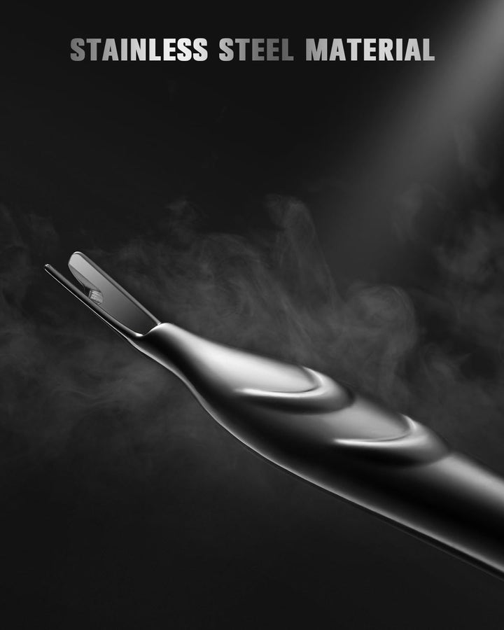 Cuticle Pusher with Fork, 2-In-1 Cuticle Trimmer Nail Care Tool, Stainless Steel Cuticle Remover Tool for Manicures and Pedicures - Silver