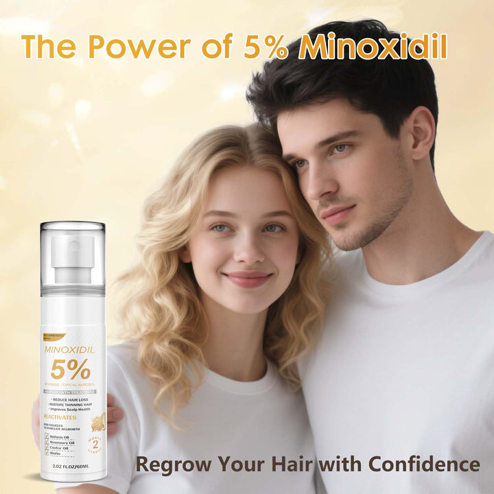 Minoxidil for Men and Women, Hair Growth Biotin Serum with Batana and Rosemary for Hair Beard Regrowth Treatments Extra Strength Hair Loss Solution, Clinically Proven to Regrow Thicker