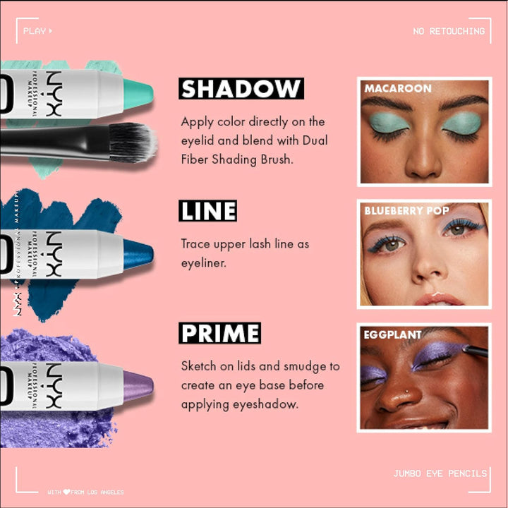 Jumbo Eye Pencil, Blendable Eyeshadow Stick & Eyeliner Pencil - Milk (White)