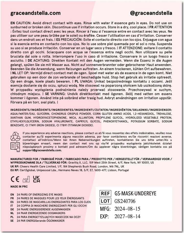 Award Winning under Eye Mask - Travel Essentials - Birthday Gifts for Women - Gel Eye Patches for Dark Circles, Puffy Eyes, Wrinkles, Undereye Bags - Vegan Self Care (48 Pairs, Gold)