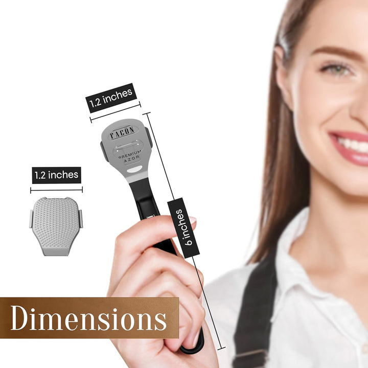 Facón Professional Callus Shaver Remover with 50 Blades, Pedicure Razor for Feet & Hands, Foot Razor for Callus Removal, Callus Blade Remover, Corn Shaver, Surgical Grade Premium Stainless Steel Tool