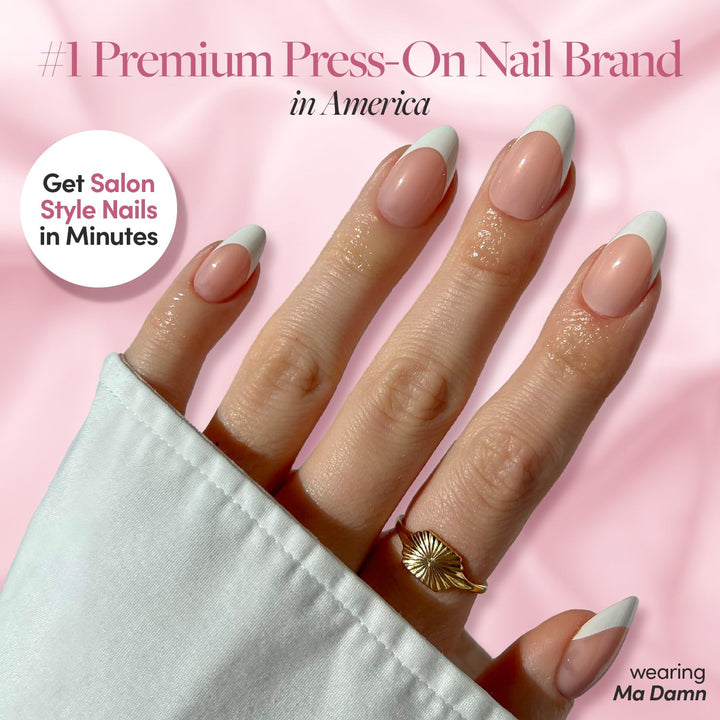 Super Strong Brush on Nail Glue | Brush Tip Applicator, Mess Free, Travel Friendly, Vegan | Durable & Long-Lasting | .24 Fl. Oz.