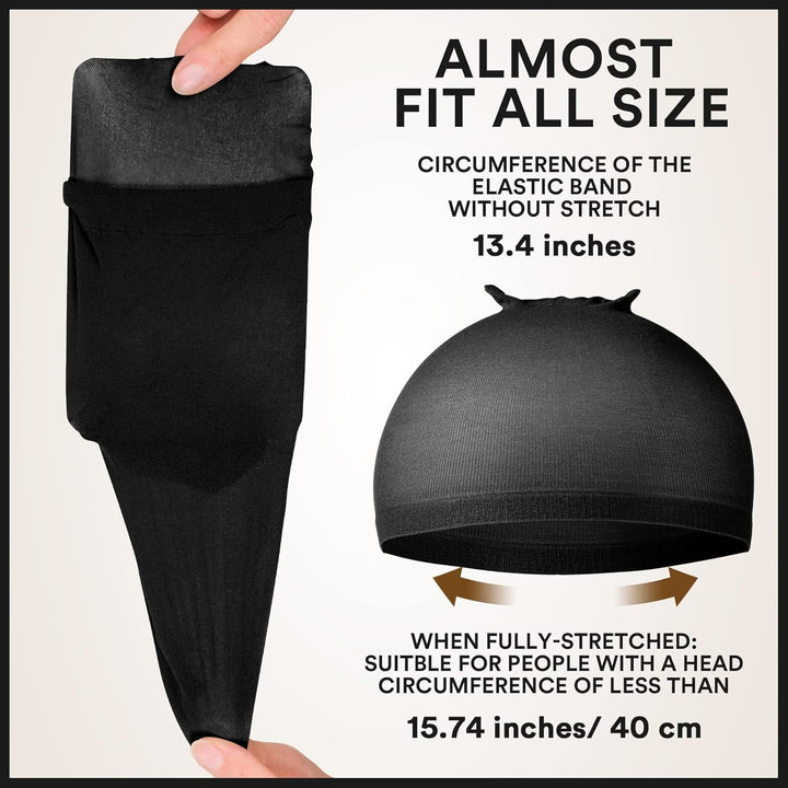 Wig Cap,Black Wig Cap 20 Pieces Wig Caps, Black Stocking Caps, Stretchy Nylon Wig Stocking Caps for Women