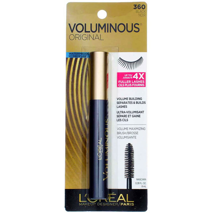 Makeup Voluminous Original Volume Building Mascara, Blackest Black, 0.28 Fl; Oz, 1 Count