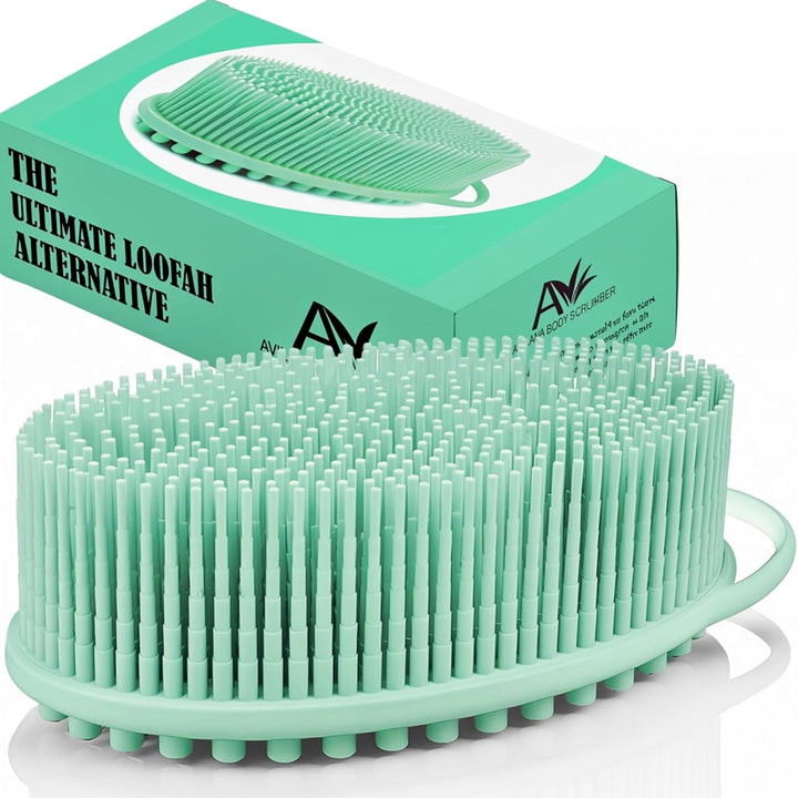 Silicone Body Scrubber – Gentle Shower Brush & Loofah Alternative- Food Grade & Lab Tested – Fast-Drying, Hygienic, Bpa-Free Silicone Body Gentle Exfoliator (Lavender, Massage)