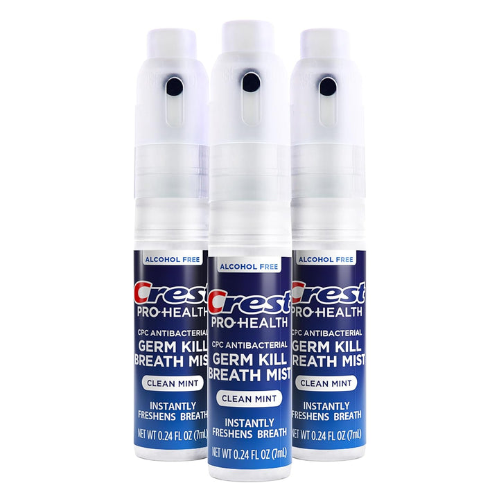 Pro-Health | Portable Alcohol-Free CPC Mist with Clean Mint Flavor | Instant Fresh Breath - 3 Count (0.24Oz/7Ml) Breath Spray