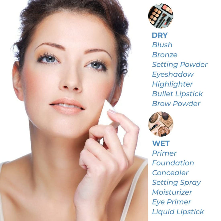 Beauty Wedges, Latex Free Foam Sponges, Makeup Blenders for Powder and Liquid Makeup, 100-Count