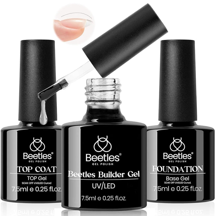 No Wipe Gel Top Coat - Clear Color Top Coat Gel Nail Polish Shine Finish and Long Lasting, Soak off Nail Lamp, 15Ml Christmas Nails Gifts for Girls