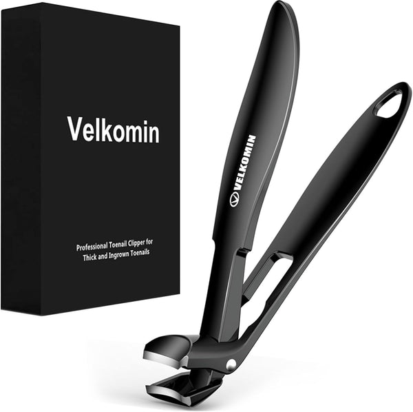 Long Handle Toe Nail Clippers for Seniors - Angled Head, Wide Jaw Opening, Ultra-Sharp and Durable Large Thick Toenail Clippers Cutters Trimmers for Men and Women, 18-Month Replacement Warranty!