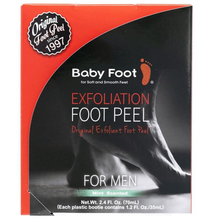 - Original Foot Peel Exfoliator for Men - Foot Peel Mask - Repair Rough Dry Cracked Feet and Remove Dead Skin, Repair Heels and Enjoy Baby Soft Smooth Feet 2.7 Fl. Oz. Mint Scented Pair