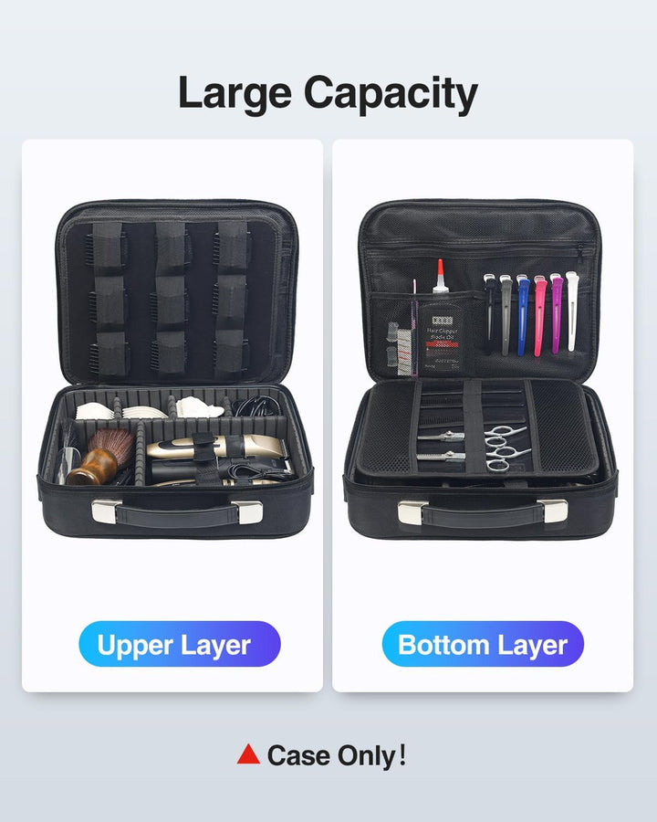 Large Barber Case, Barber Bags for Clippers and Supplies, Travel Hair Clipper Case, Clipper and Trimmer Cases, Barbers Accessories for Wahl 5Star/Hatteker/Oneisal/Andis Grooming Kits