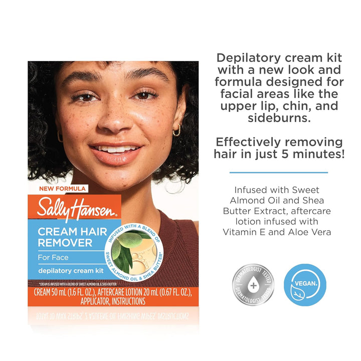 Hair Remover Face 1.6 Fl Oz + Aftercare Lotion 0.67 Fl Oz (Pack of 1)