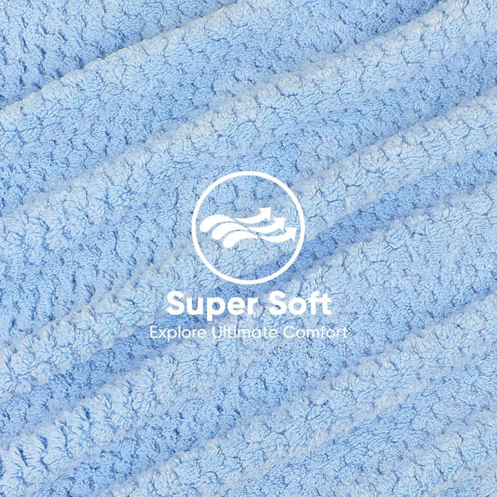 5 Pack Microfiber Hair Towels - 40 X 20 Inches Super Soft, Fast Drying Turbans for Long, Thick, Curly Hair - anti Frizz Wrap with Elastic Strap