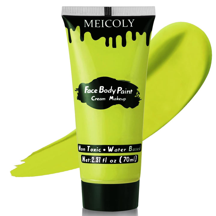 Green Face Body Paint,Halloween SFX Witch Makeup Elphaba Costume Face Paint,Camouflage Gamora Hunting Hulk Body Paint for Adults and Kids,St. Patrick’S Day Face Paint Makeup Accessories