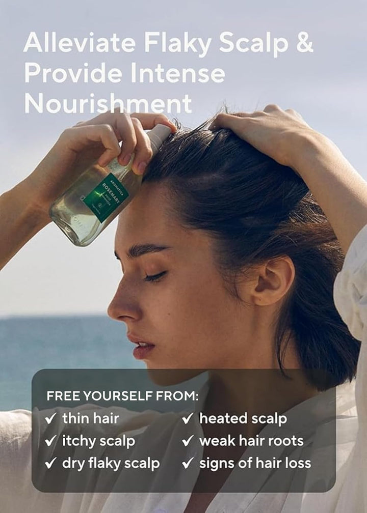 Root Enhancer Rosemary Water Spray for Hair Growth – Korean Hair Care Oil for Scalp Detox – Flaky & Itchy & Dry Scalp Treatment – Free from Sulfate, Silicone, and Paraben (3.38Oz)