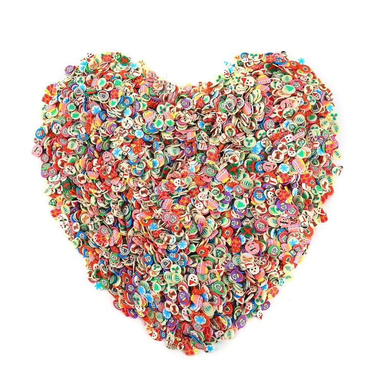 5000PCS Nail Art Slices - Cute Design Polymer Clay Slices for Nail Art, Slime Making, DIY Craft (Halloween)